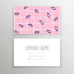 Fototapeta premium Business card vector template with abstract background. Creative modern design