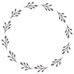 Flower frame leaf circle