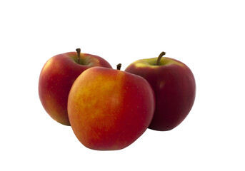 Fototapeta na wymiar three red appels