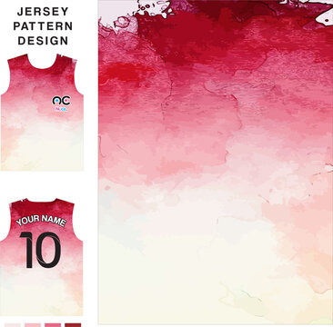 Abstract water color concept vector jersey pattern template for printing or sublimation sports uniforms football volleyball basketball e-sports cycling and fishing Free Vector.