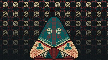 Folk art, Ornamental pattern background, decorative illustrations, wallpaper, desktop, cover, card, gift, frame,