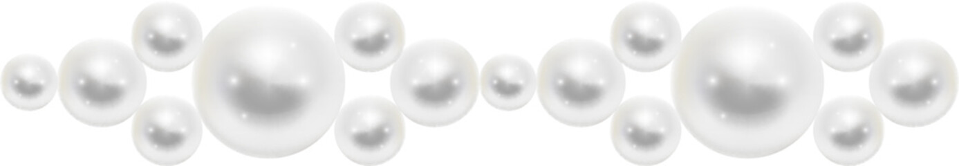 Pearl border. Realistic seamless jewelry necklace design