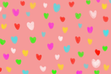 Colored of hearts 
