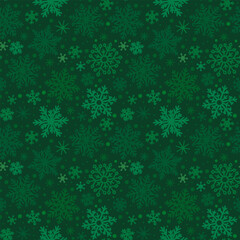 Fototapeta na wymiar christmas background with green snowflakes