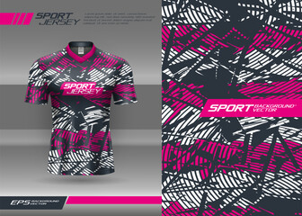 Sports t-shirt jersey abstract texture design for sublimation, football, racing, gaming, motocross, cycling