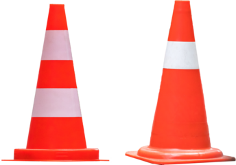 Isolated traffic cones png file