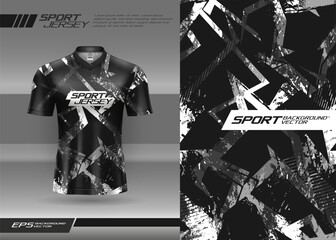 Sports t-shirt jersey abstract texture design for sublimation, football, racing, gaming, motocross, cycling