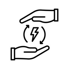 Save energy icon. sign for mobile concept and web design. vector illustration