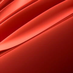 Abstract bright red wave background - AI Generative.