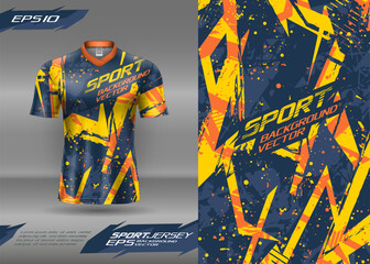 Sports t-shirt jersey abstract texture design for sublimation, football, racing, gaming, motocross, cycling