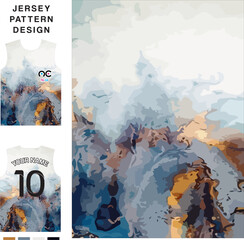 Abstract marble concept vector jersey pattern template for printing or sublimation sports uniforms football volleyball basketball e-sports cycling and fishing Free Vector.