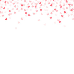 Hearts confetti social media square post