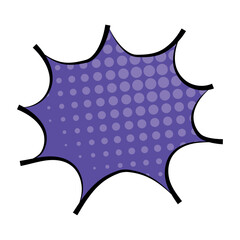 Isolated empty colored comic speech bubble Vector illustration