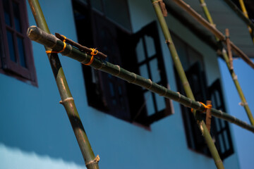 Traditional bamboo scaffolding techniques for home improvement in Thailand