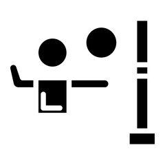 man playing volleyball glyph 