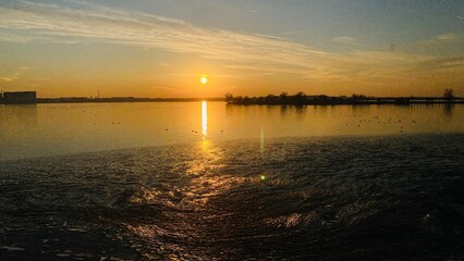 Sunset nature sky water