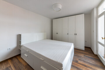 New modern bedroom. New home. Interior photography.