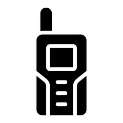 walkie talkie glyph icon - obrazy, fototapety, plakaty