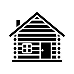 Wood cabin icon. sign for mobile concept and web design. vector illustration
