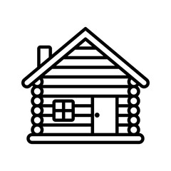 Wood cabin icon. sign for mobile concept and web design. vector illustration
