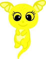 Yellow cute dragon