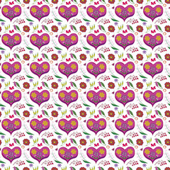 seamless pattern with hearts