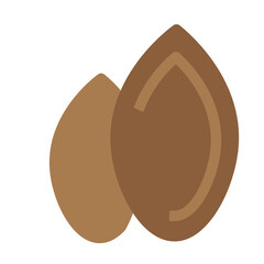 Almonds Flat Icon
