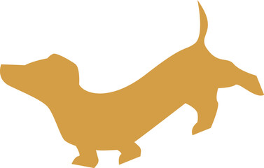 Dog abstract silhouette design flat icon
