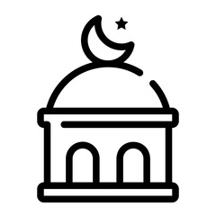 mosque line icon