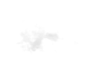 single white cloud with transparent background	
