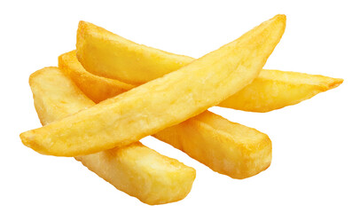 Naklejka na ściany i meble Heap of tasty potato fries cut out