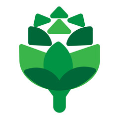 Flower Head Flat Icon