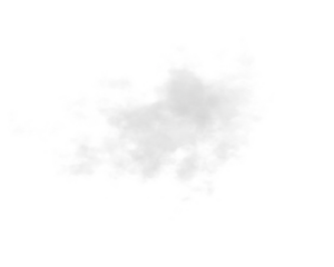 single white cloud with transparent background	
