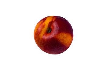 fruit of nectarine isolated on transparent background