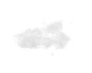 single white cloud with transparent background	
