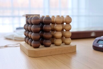 Creative 3D Wooden Board Game. IQ Wooden Puzzle Brain Teaser Game Educational Toy For Children...