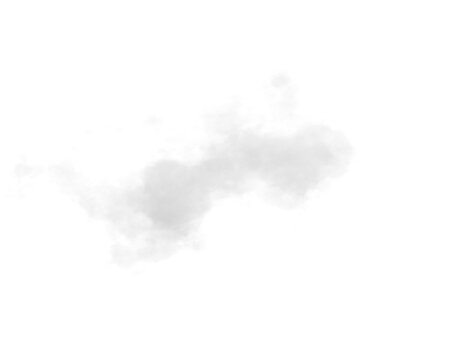 single white cloud with transparent background	
