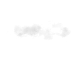 single white cloud with transparent background	
