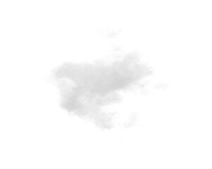 single white cloud with transparent background	
