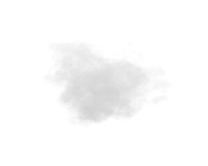 single white cloud with transparent background	
