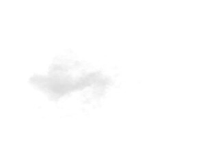 single white cloud with transparent background	
