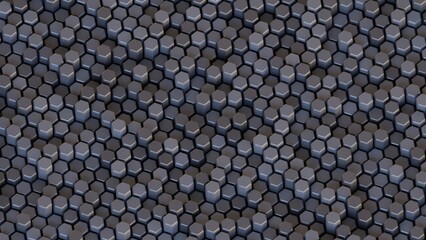 3D Futuristic hexagonal background Abstract geometric grid pattern