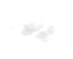 single white cloud with transparent background	
