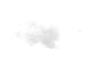 single white cloud with transparent background	
