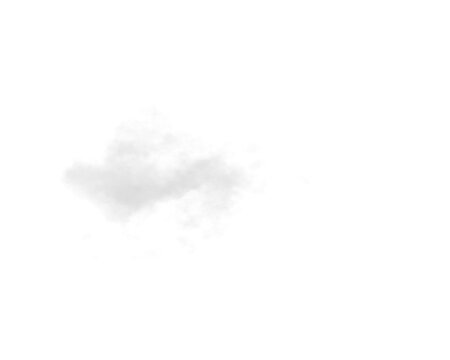single white cloud with transparent background	

