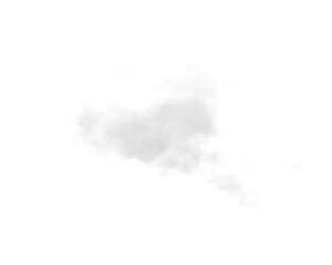 single white cloud with transparent background	

