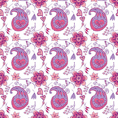 seamless pattern with hearts