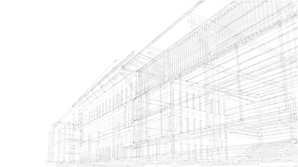 Architectural sketch of a building