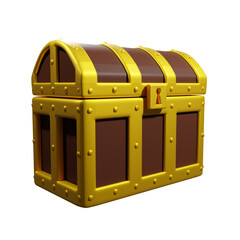 treasure chest 3d illustration