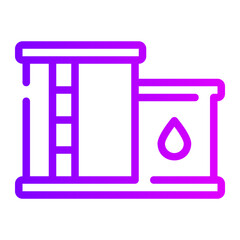 oil tank gradient icon